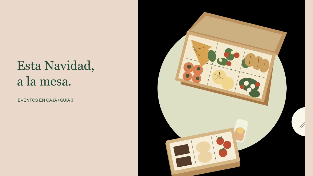 Un catering de Navidad a domicilio en Madrid permite compartir la celebración sin pasarla en la cocina — ilustración de referencia